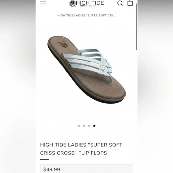 High Tide super “soft cross cross flip flop” sandal - Picture 2 of 8